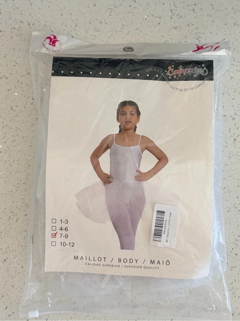 Carnavalile Girls White Tutu Leotard Dress Up Costume